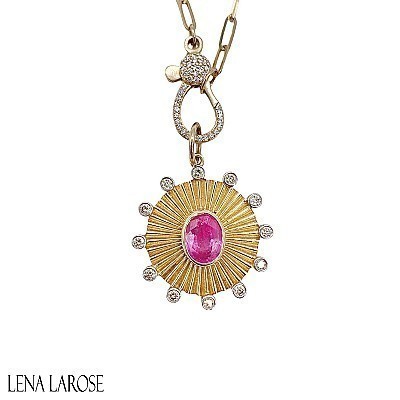 Vintage La Rose Pink Sapphire Pendant