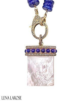 The Woods Lapis Mother of Pearl Pendant
