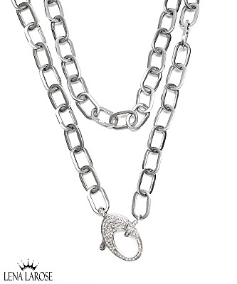 The Woods SS Paperclip Chain, 33"