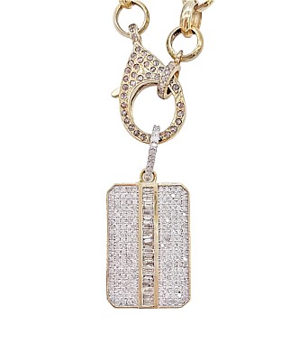 The Woods Fine Jewelry Pave Tag Pendant