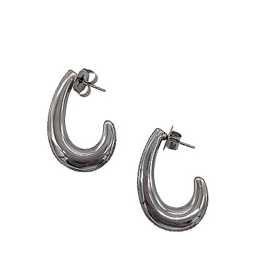 The Woods Fine Jewelry Puffy Sterling Hoops